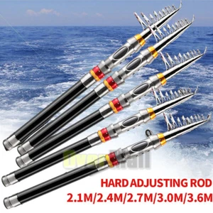 Teleskop Angelrute faltbar Angelrute Outdoor Sport ultraleicht Carbon  - Bild 1 von 29