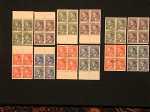 Adolf Hitler, Böhmen & Mähren, BOHEMIA & MORAVIA, 3 blocks of 4 with margin used - Picture 1 of 1