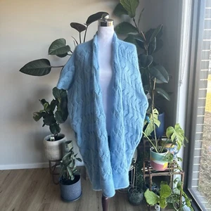 NWOT Carla Zampatti Wool Coatigan Coat Chunky Knit Angora Cashmere Blend Size M - Picture 1 of 21