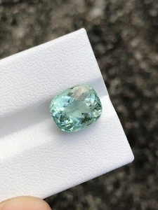 5.30 Cts Ultimate Clean Luster Neon Sea Foam Green Natural Paraiba Tourmaline - Picture 1 of 6