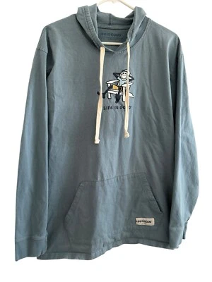 Life Is Good Adirondack Jake French Terry Sudadera con Capucha Ligera Azul XXL Foto 1 de 4