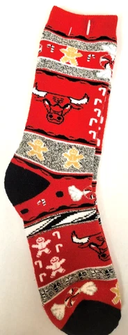 NBA Chicago Bulls Sox Ugly Sweater Socks, New (GINGERMAN) Cover
