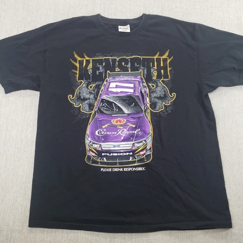 Matt Kenseth T Shirt #17 Roush Racing Crown Royal Black Men's Chase XL  C Cover