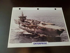 USS Enterprise Information Sheet Atlas Editions 1960 - Bild 1 von 2