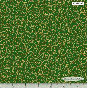 QT, AUFWENDIGE WEIHNACHTSSTERNE, WIRBEL, 28943-G, STOFF, PREIS @ 1/2 YD - Bild 1 von 1