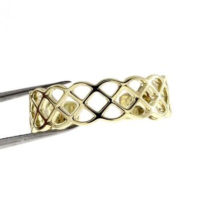 Anillo de punta celta ajustable con nudo Trinity para mujer de oro amarillo macizo de 10 k Foto 1 de 3