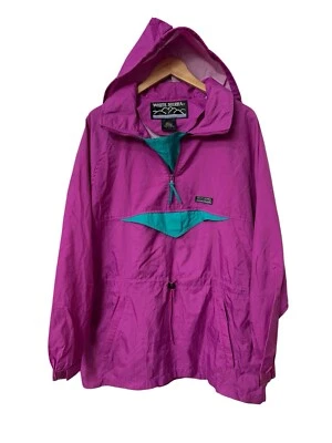 Chaqueta cortavientos rosa Sierra Ski blanca vintage años 90 talla grande L Foto 1 de 4