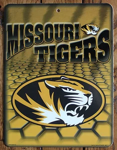 Licensed NCAA Plastic Sign University of Missouri Tigers Wall Decor 11 X 8 1/2" - Picture 1 of 2