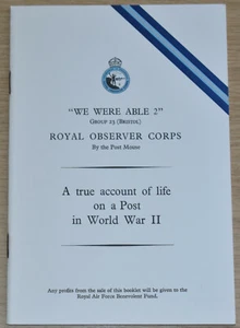 ROYAL OBSERVER CORPS WW2 Group 23 Personal Account Bristol Wiltshire History ROC - Picture 1 of 1