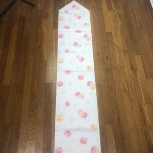 Runner da tavolo reversibile Laura Ashley floreale rosa rose nappa lino - Foto 1 di 7