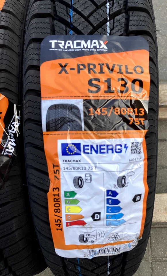Pneumatici invernali 145 80 13 75T Tracmax S130 gomme nuove termiche 145 13 - Immagine 1 di 1