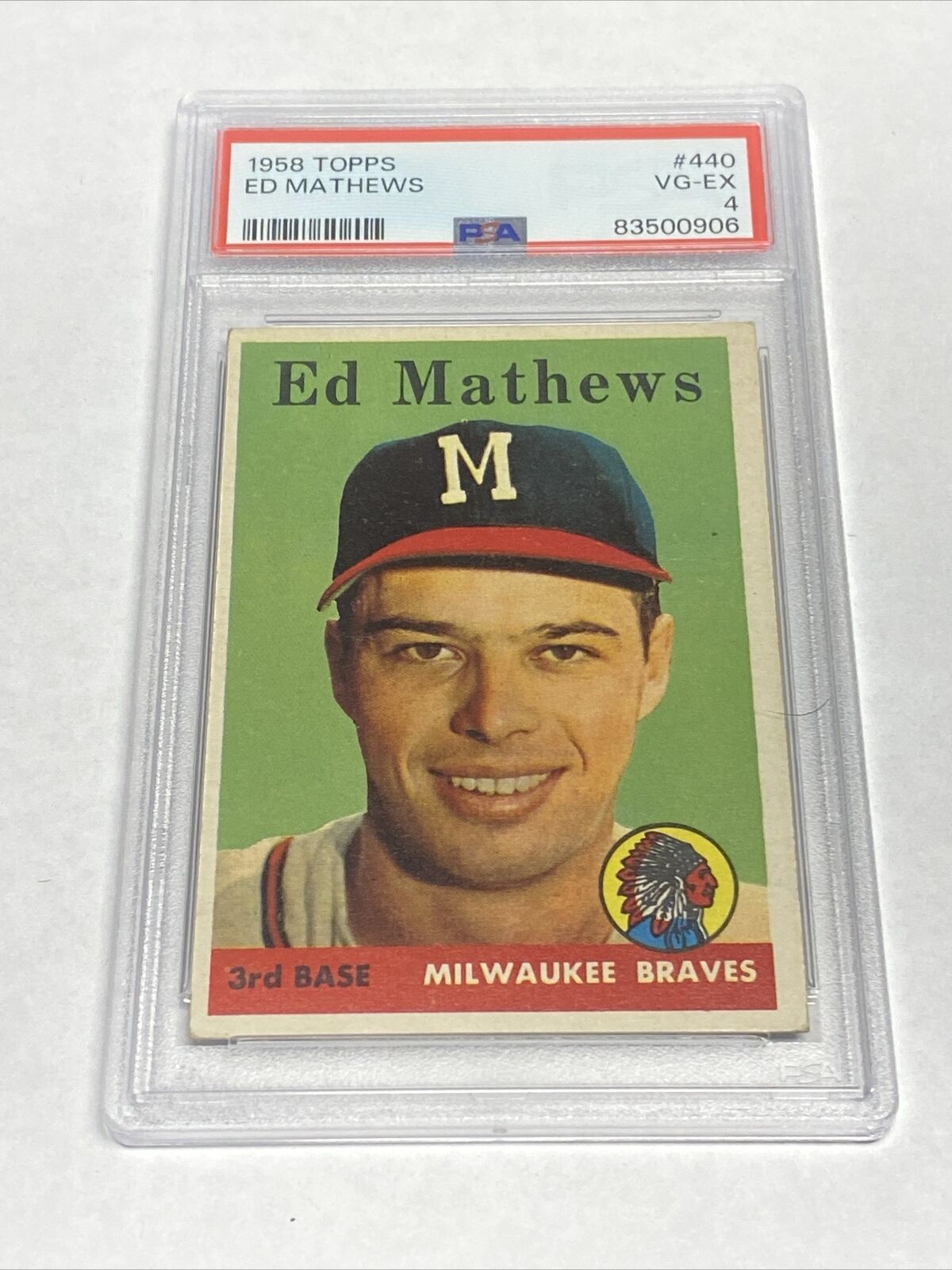 Ed Mathews 1958 Topps #440 PSA 4 VG-EX