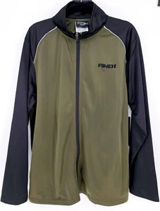 Herren AND1 Basketball Reißverschluss grün & schwarz Sweatshirt leicht Größe L - Bild 1 von 10