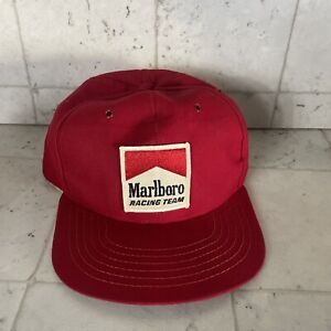 Marlboro Hat Cap Adult Red Adjustable Snapback Racing Team Made In USA