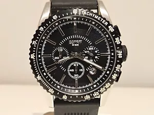 RETRO NOS SPORT RACING BIG 44mm ST.STEEL MEN'S CHRONOGRAPH QUARTZ WATCH"ESPRIT" - Picture 1 of 13