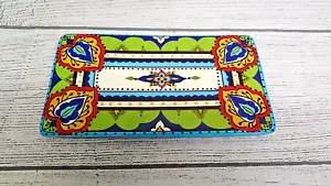 ESPAÑA Lifestyle Bocca 11x6" Rectangle Floral Handcrafted Tray - Picture 1 of 8