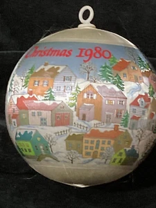 Vintage INA Creations Weihnachten 1980 Satinkugel Ornament - Bild 1 von 7