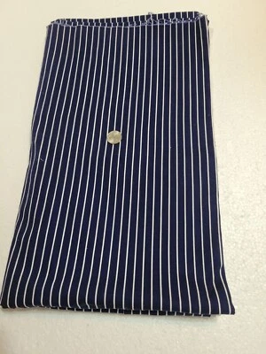 复古蓝色和白色条纹 44 英寸宽克兰斯顿印花作品美国 4 码  — 第 1/3 张图片