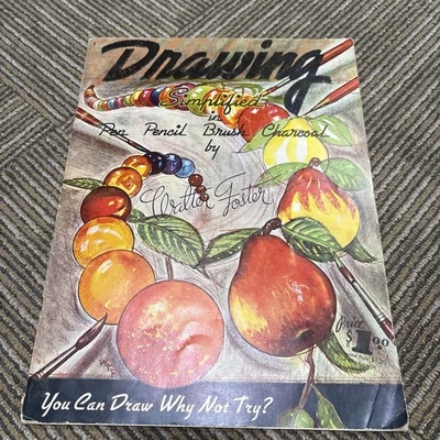 Walter T Foster DIBUJO simplificado en lápiz pincel carbón libro de arte #1! Foto 1 de 4