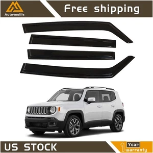 For Jeep Renegade 2015-2019 20 Window Visor Wind Vent Sun Rain Guard Deflector - Picture 1 of 9