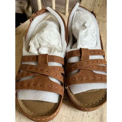 Sandálias anabela Easy Street feminina Kehlani bronzeada tamanho 8 WW - Imagem 1 de 3