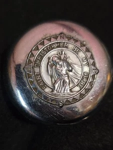 Antique Silver SAINT CHRISTOPHER Gear Shift Knob @4 - Picture 1 of 9