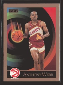 1990-91 SkyBox #10 Anthony Webb Atlanta Hawks - Picture 1 of 2