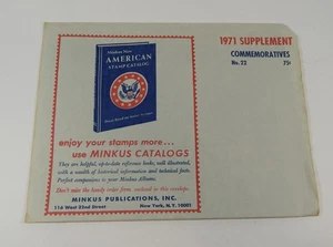 Conmemorativos Minkus Nº 22 páginas de álbum de estampillas complementarias 1971 - Imagen 1 de 2