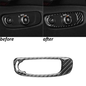 Tapicería de interruptor de faro interior de fibra de carbono real para Chevrolet Traverse 2018-23 - Imagen 1 de 21