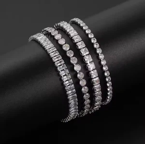 2pcs Swarovski Elements Inspired Crystal Bracelet Fashion Jewelry Women Gifts - Picture 1 of 7