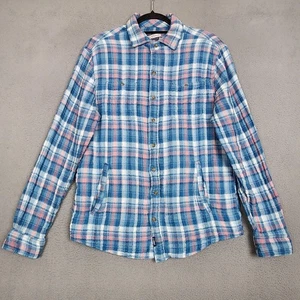 johnnie-O Surflannel Hemd Jacke Herren mittelblau rosa kariert Jason JMJK1920 - Bild 1 von 15
