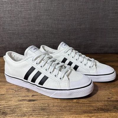 Adidas Nizza White Black Mens Originals Skateboarding Sneakers Men’s US 10 1/2 - Image 1 of 4