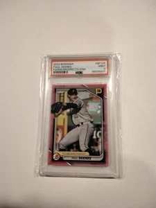 2024 Bowman Prospects Paper - bp125 - Paul Skenes PINK /175 psa 9  - Photo 1 sur 2