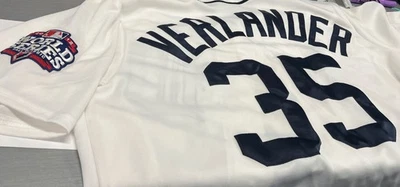 Justin Verlander 2012 Detroit Tigers World Series Home White Jersey Mens Large - Image 1 of 2