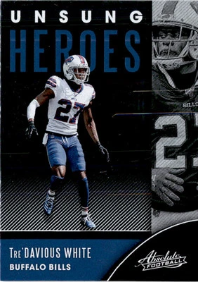 2020 Panini Absolute #UH-TW Tre'Davious White Unsung Heroes Buffalo Bills - Image 1 of 2