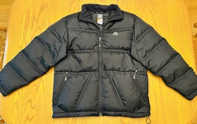 Rare Vintage NIKE ACG Spell Out Triangle 3 Layer Down Puffer Jacket 90s Black L - Image 1 of 4