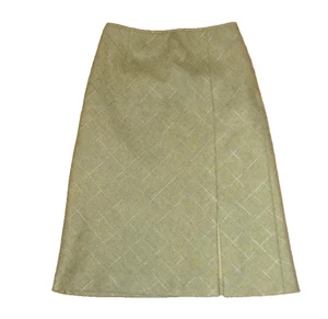 Gr. 2 ICB Knie Chartreuse grün Wolle Alexanders of Scotland Harris Tweed Rock - Bild 1 von 7