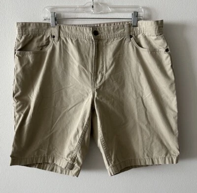 Pantalones Cortos The North Face Chino Caqui Hombres Talla 40x10 Algodón Logo Bolsillo Trasero Informal Foto 1 de 4