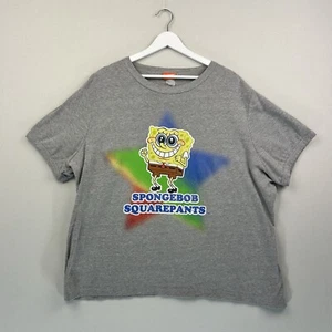 Nickelodeon Vintage SpongeBob Squarepants T Shirt Mens 3XL Grey Y2K Graphic - Picture 1 of 13