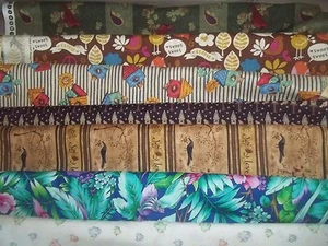VÖGEL KRÄHE Ente EULE Wildtier Baumwollstoff Sie wählen SIEHE INFO 1/2 Yard BTHY - Bild 1 von 34