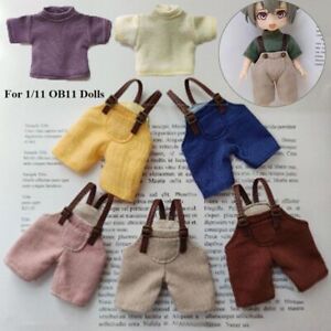 Pants T-shirt Suits Fashion Overalls Denim Pants Knitted Tops Doll Clothes