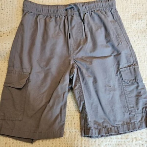 Nautica Boys Cargo Shorts Size 12 Gray Kids Large Pockets Lightweight  - Picture 1 of 11