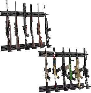 Rifle Shotgun Gun Rack Adjustable Wall Mount Heavy Duty Soft Pad 4 Pack/12 Slot - Picture 1 of 8