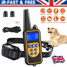 Pet Dog Training Collar Rechargeable Waterproof Electric Shock Anti Bark R800m E