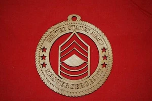 Army Enlisted Rank Insignia Master Sergeant wooden ornament - Picture 1 of 1