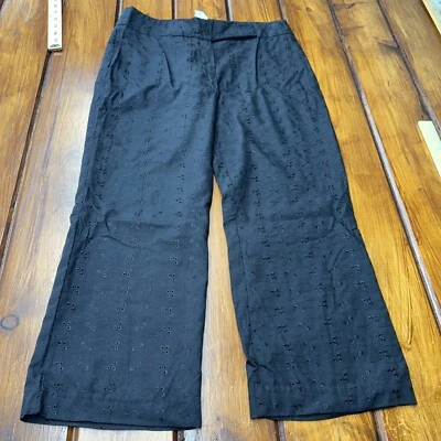 Ninety Mujer Negro Mariposa Floral Completo Capris Talla 12 Foto 1 de 4