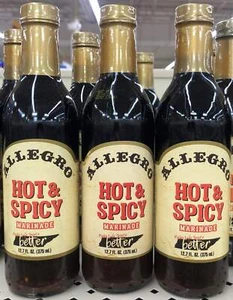 3 BOTTLES Allegro Hot & Spicy Marinade Sauce 12.7 oz Meat Cajun Gumbo - Picture 1 of 4