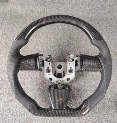Real Carbon Fiber Steering Wheel Fits For Cadillac CTS CTS-V SRX 08-13 - Image 1 of 4