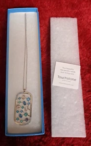 Touchstone Crystal Riverbed Pendant w/ adjustable chain/Beautiful - Picture 1 of 5