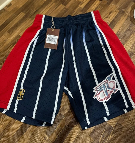Mitchell & Ness Navy NBA Houston Rockets 1996-97 Swingman Road Shorts (S) Cover